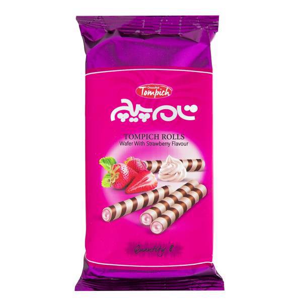 ویفر با طعم توت فرنگی تام پیچ مقدار 65 گرمی، Tompich Wafer With Strawberry Flavor 65gr