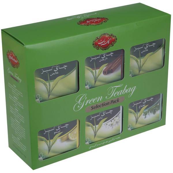 چای سبز کیسه ای ترکیبی گلستان بسته 60 عددی، Golestan Green Tea Various Pack Of 60