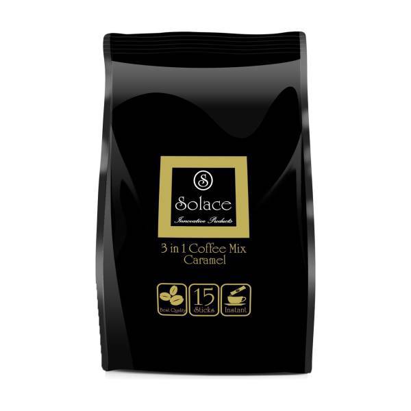 قهوه فوری سولیس مدل CARAMEL 3 IN 1 -بسته 15عددی، SOLACE COFFEE WITH CARAMEL FLAVOR