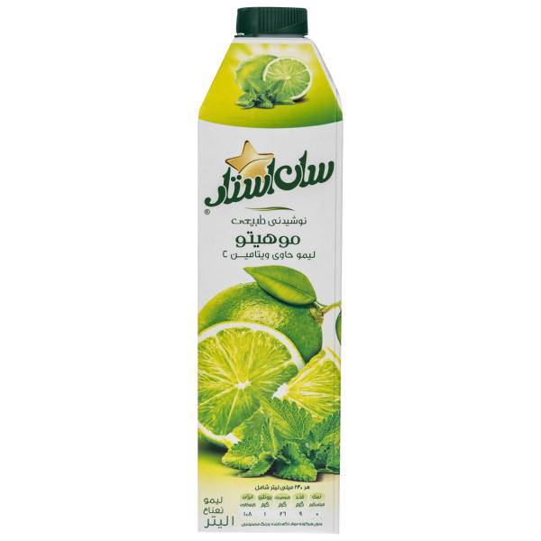 نوشیدنی طبیعی موهیتو سان استار حجم 1 لیتر، Sunstar Natural Mojito Juice 1lit