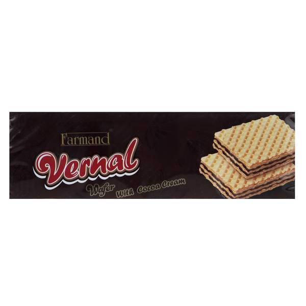 ویفر با کرم کاکائویی فرمند مقدار 80 گرمی، Farmand Wafer With Cocoa Cream 80gr