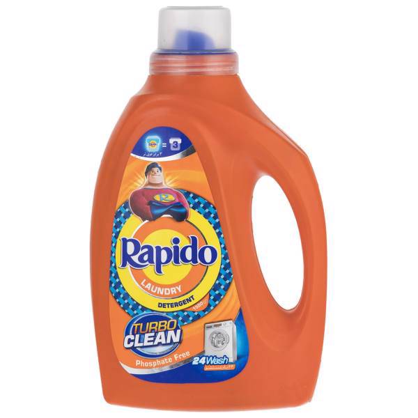 مایع لباسشویی راپیدو مدل Turbo Clean مقدار 1500 گرم، Rapido Turbo Clean Washing Machine Liquid 1500g