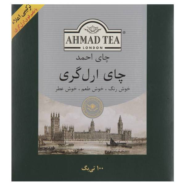 چای کیسه ای احمد مدل Earl Gray بسته 100 عددی، Ahmad Earl Gray Tea Bag Pack of 100