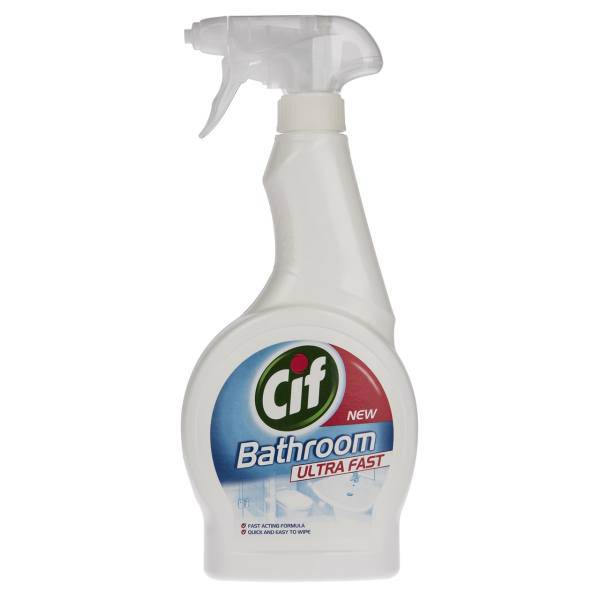 اسپری تمیزکننده سطوح حمام و دستشویی سیف حجم 500 میلی لیتر، Cif Bathroom UltraFast Surface Cleaner Spray 500ml