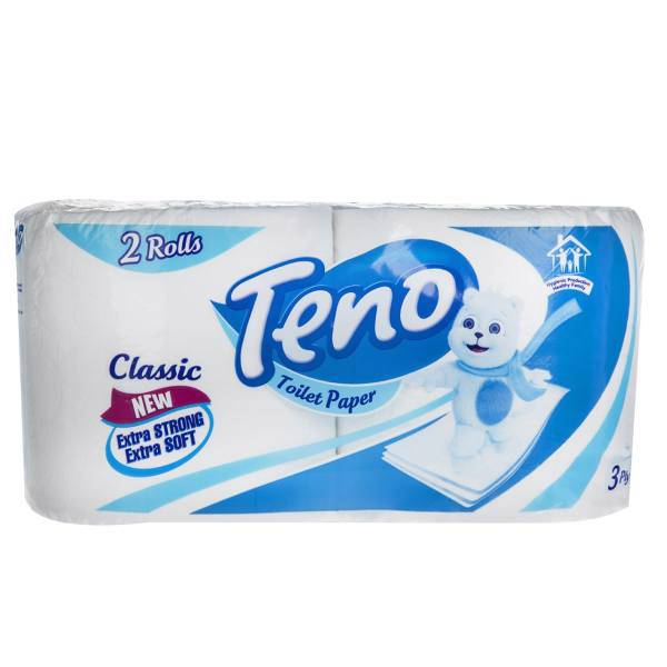 دستمال توالت تنو مدل Classic بسته 2 عددی، Teno Classic Toilet Tissues 2pcs