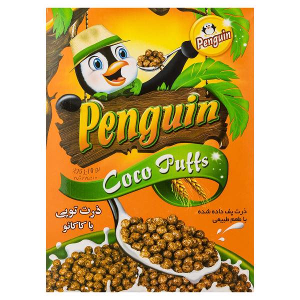 ذرت توپی با کاکائو پنگوئن مقدار 275 گرم، Penguin Coco Puffs 275gr