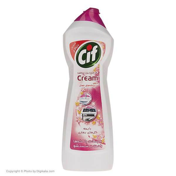 کرم تمیزکننده سطوح سیف با رایحه گل های بهاری حجم 750 میلی لیتر، Cif Spring Flowers Surface Cleaner Cream 750ml