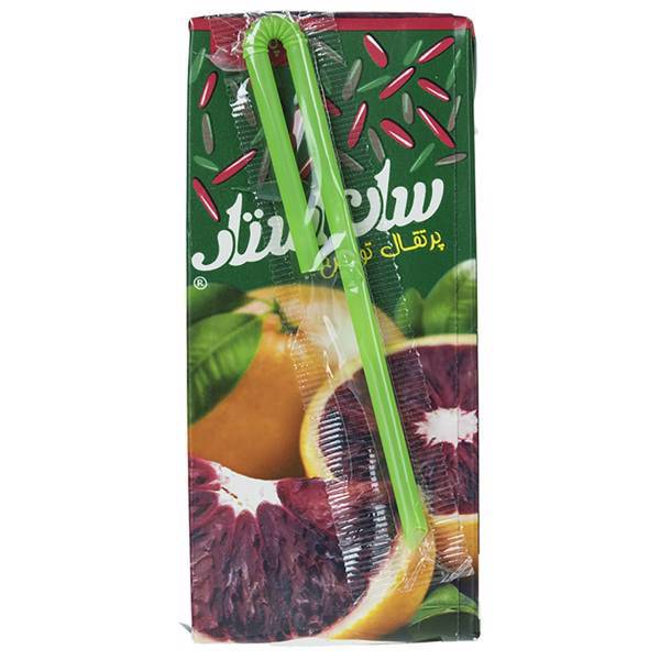 نوشیدنی پالپ دار پرتقال تو سرخ سان استار حجم 0.2 لیتر، Sunstar Blood Orange Drinking Without Pulp Gas 0.2lit