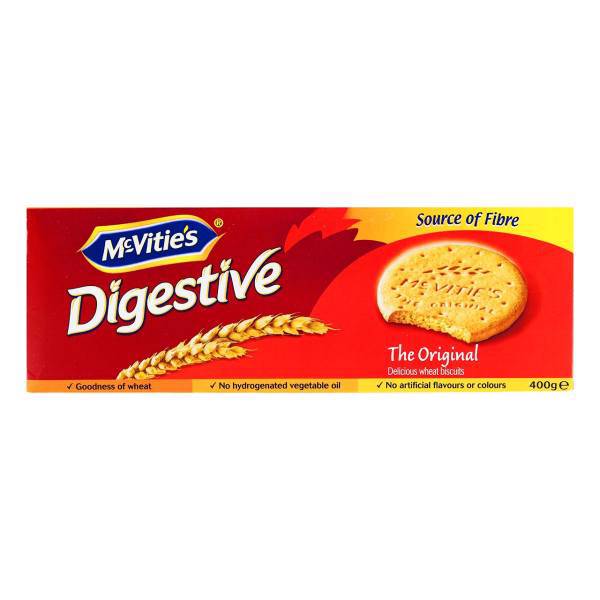 بیسکوییت دایجستیو غنی شده با فیبر مک ویتیز مقدار 400 گرم، Mc Vities Source Of Fibre Digestive Biscuit 400gr
