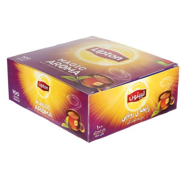 چای سیاه کیسه‌ ای لیپتون مدل Magic Aroma بسته 100 عددی، Lipton Magic Aroma Black Tea Bag Pack of 100