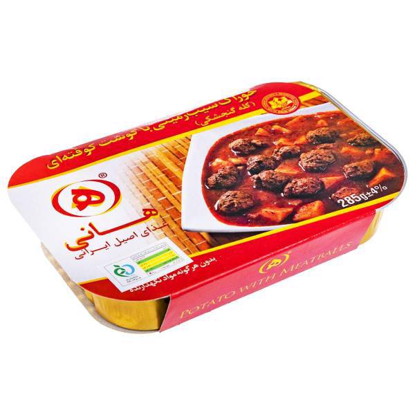 خوراک سیب‌ زمینی با گوشت کوفته ای هانی مقدار 285 گرم، Hani Potato With MeatBalls 285gr