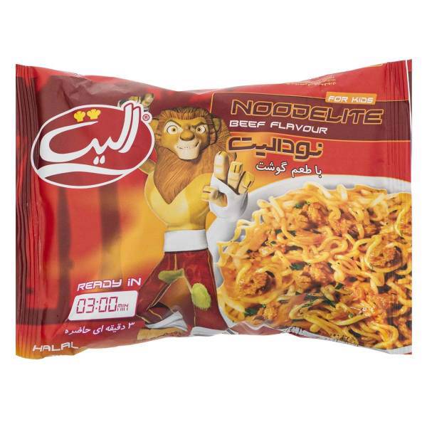 نودالیت با طعم گوشت الیت مقدار 75 گرم، Elite Beef Flavor Noodelite 75gr