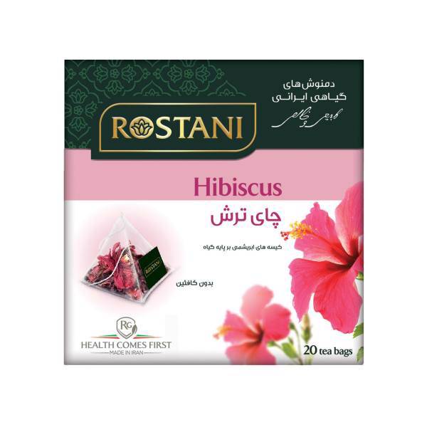 دمنوش گیاهی چای ترش رستنی مدل Hibiscus بسته 20 عددی