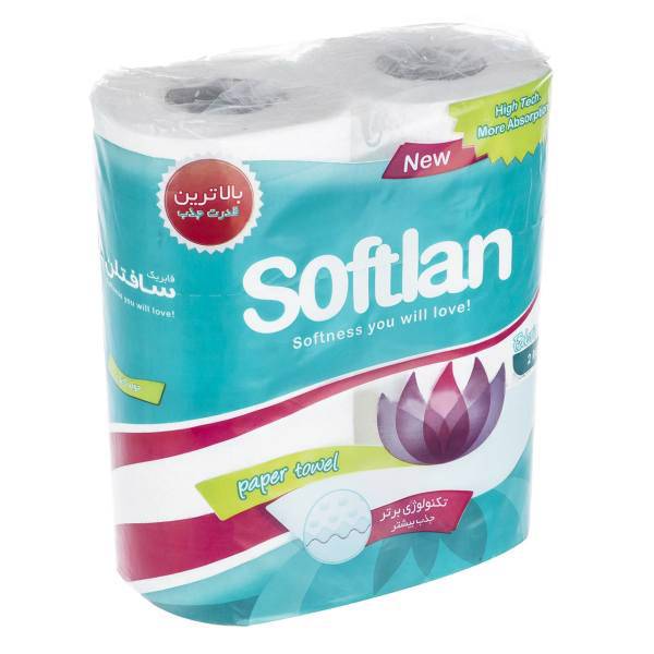 دستمال حوله کاغذی آبی سافتلن بسته 2 عددی، Softlan Blue Paper Towel 2pcs