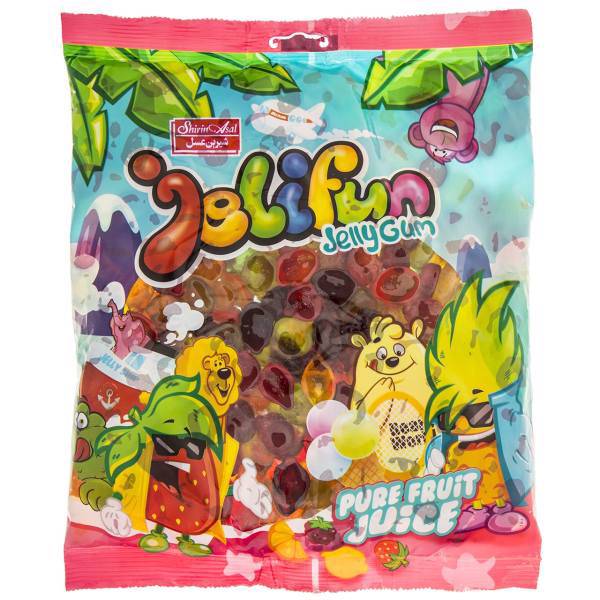 پاستیل جنگلی با طعم میوه شیرین عسل مقدار 1000 گرم، Shirin Asal Fruity flavoured Jungle Jelly Gum 1000gr