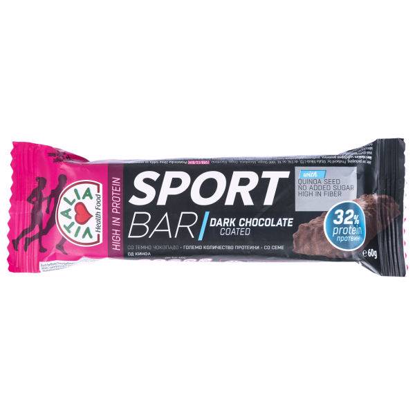 شکلات تلخ غلات ویتالیا مدل Sport مقدار 60 گرم، Vitalia Sport Dark Chocolate Bar 60gr