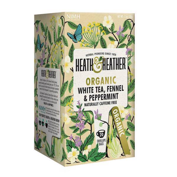 بسته دمنوش هیت و هیتر مدل Organic White Tea - Fennel- Peppermint