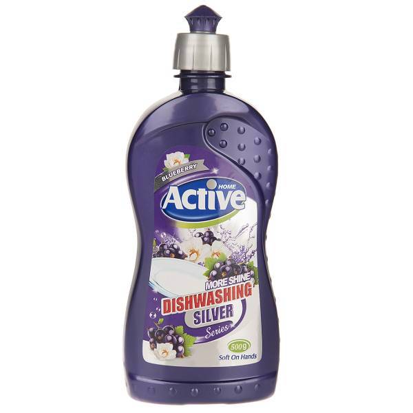 مایع ظرفشویی بنفش اکتیو مقدار 500 گرمی، Active Dishwasher Liquid Purple 500gr