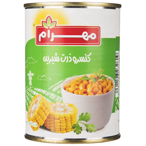 کنسرو ذرت شیرین مهرام مقدار 400 گرم، Mahram Sweet Corn Conserve 400gr