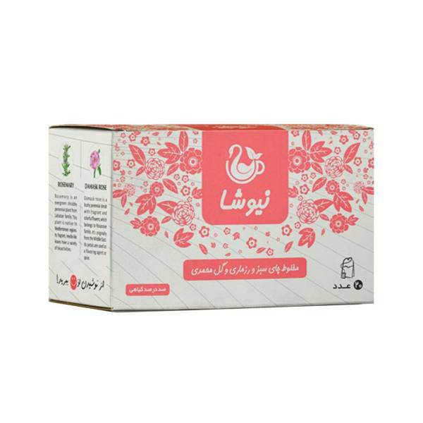 دمنوش مخلوط چای سبز نیوشا مدل Rosemary And Damask Rose