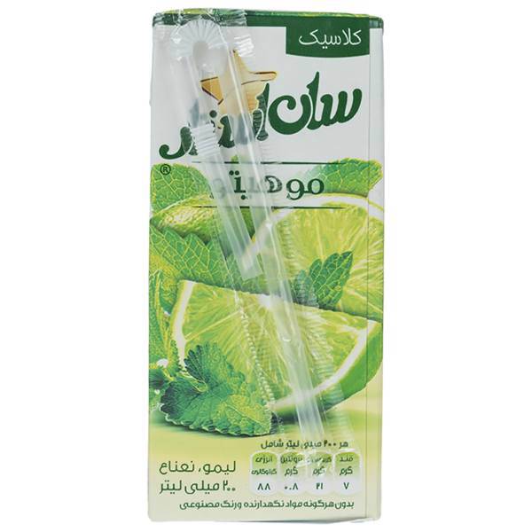 نوشیدنی موهیتو سان استار حجم 0.2 لیتر، Sunstar Mojito Juice 0.2lit