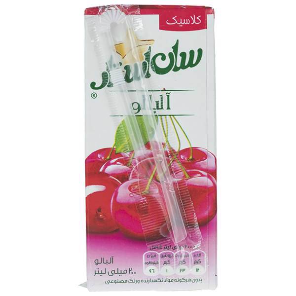 نوشیدنی آلبالو سان استار حجم 0.2 لیتر، Sunstar Sour Cherry Juice 0.2lit