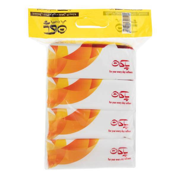 دستمال کاغذی 150 برگ قرمز پاکان بسته 4 عددی، Pakan Red 150 Paper Tissues Pack Of 4