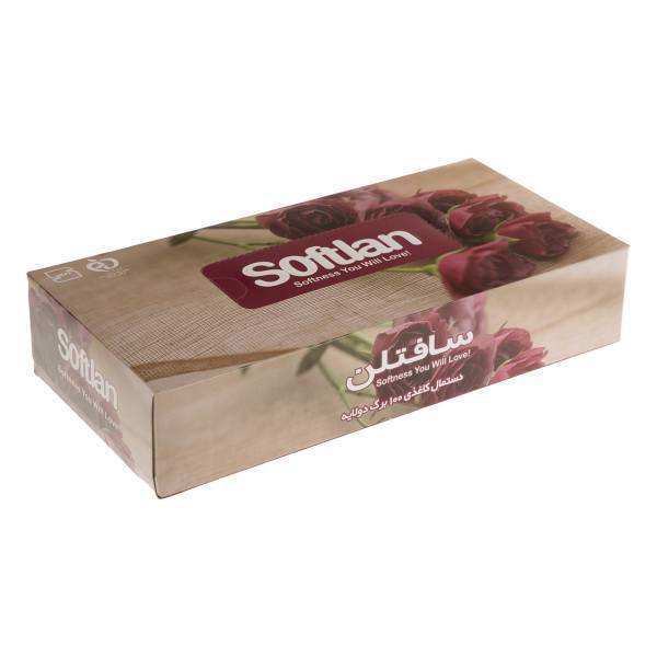 دستمال کاغذی 100 برگ سافتلن مدل Rose، Softlan Rose 100 Paper Tissues