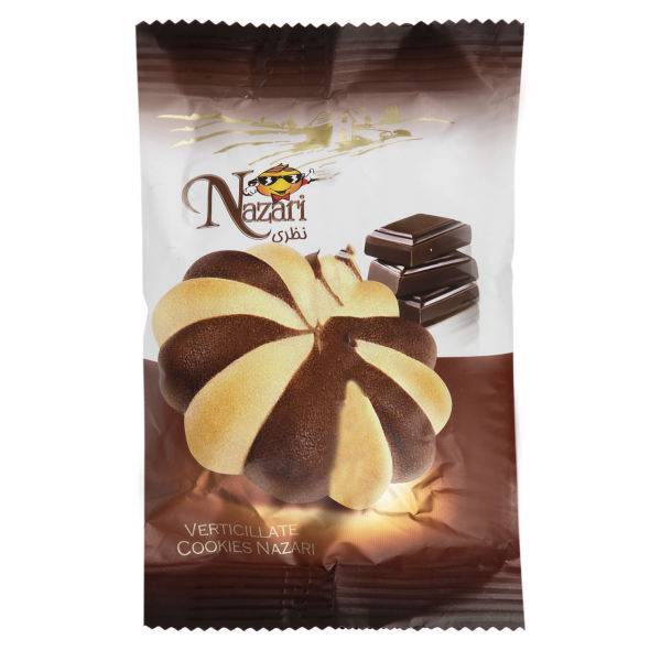 کلوچه دو رنگ کاکائویی نظری مقدار 55 گرم، Nazari Vanilla And Cocoa Cookie 55gr