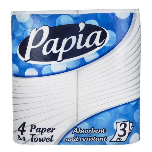 حوله کاغذی پاپیا بسته 4 عددی، Papia Paper Towel 4pcs