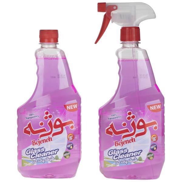 پک شیشه پاک کن صورتی بوژنه بسته دو عددی، Bojeneh Glass Cleaner Pink Pack of 2