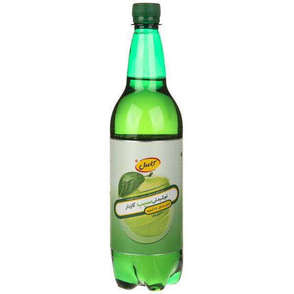 نوشیدنی سیب گازدار کاسل مقدار 1 لیتر، Castle Carbonated Apple Drink 1Lit