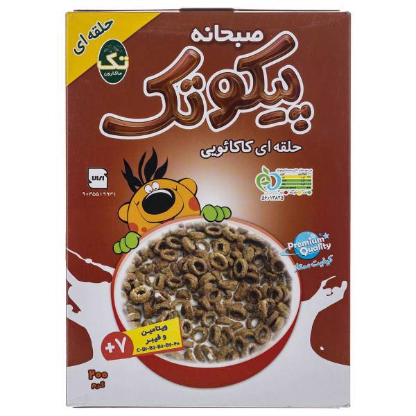 پیکوتک حلقه ای کاکائویی تک ماکارون مقدار 200 گرم، Tak Makaron Choco Ring Pico Tak 200gr