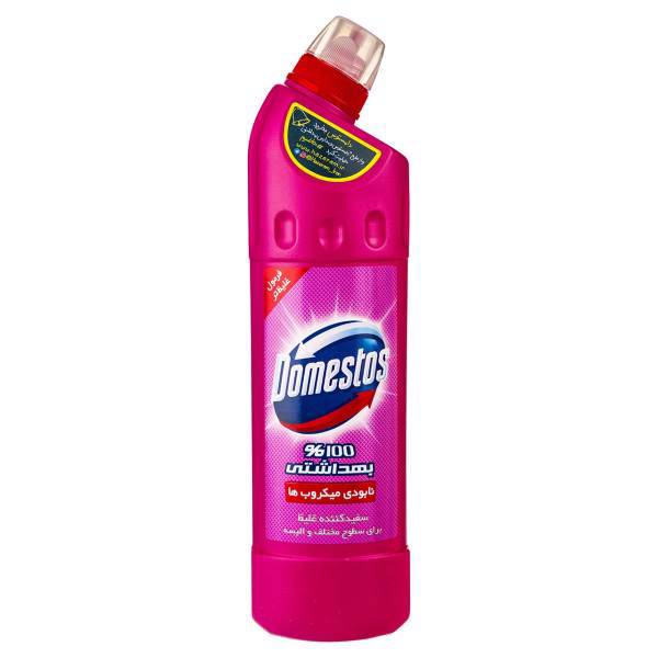 مایع سفید کننده صورتی غلیظ دامستوس حجم 750 میلی لیتر، Domestos Pink Bleeching Liquid Surface Cleaner 750ml