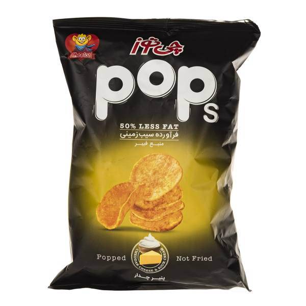 چیپس با طعم پنیر چدار و خامه ترش چی توز سری Pops مقدار 65 گرم، Cheetoz Pops Cheddar Cheese And Sour Cream Potato Chips 65gr