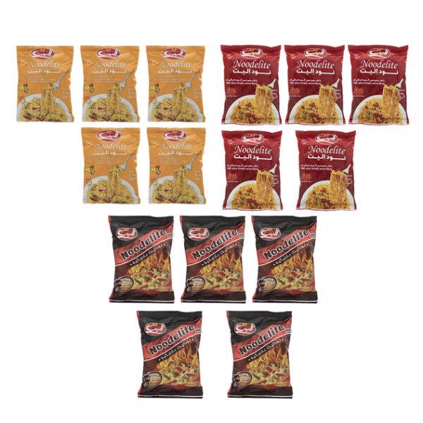 نودالیت الیت با سه طعم بسته 15 عددی، Elit Noodelite With Three Taste Pack of 15