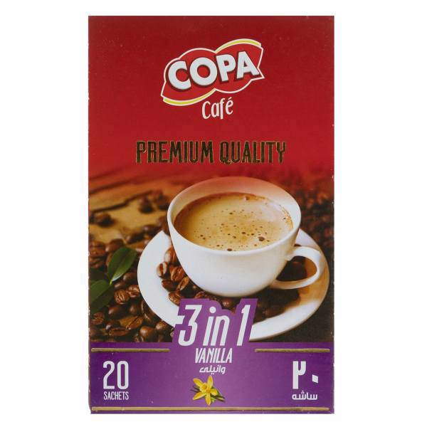 قهوه فوری وانیلی کوپا بسته 20 عددی، Copa Vnilla Instant Coffee Pack of 20