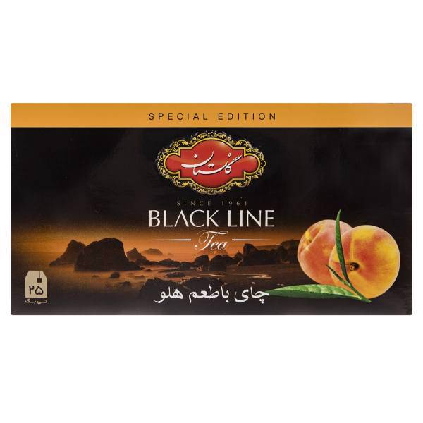 چای سیاه کیسه ای گلستان با طعم هلو پک 25 عددی، Golestan Black Tea Peach Pack Of 25