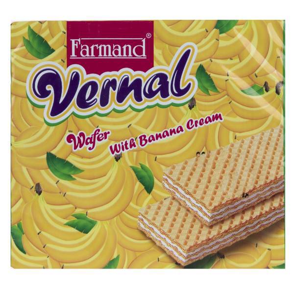 ویفر با کرم موز فرمند مقدار 42 گرمی، Farmand Wafer With Banana Cream 42gr