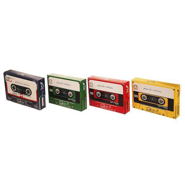 دستمال کاغذی گل پر مدل Cassette - بسته 4 عددی، Golpar Cassette Tissue Paper - Pack Of 4