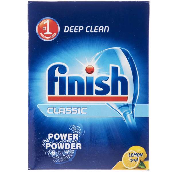 پودر ظرفشویی فینیش مدل Classic Lemon بسته 1 کیلوگرمی، Finish Classic Lemon Dishwasher Powder 1Kg