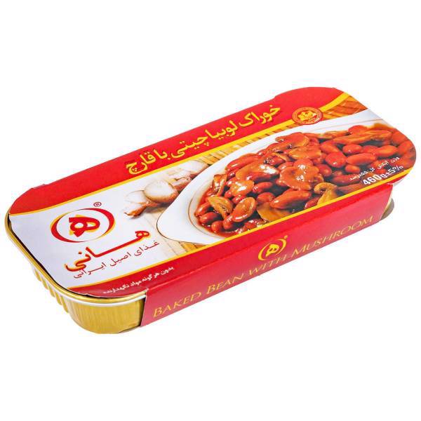 خوراک لوبیا چیتی با قارچ هانی مقدار 460 گرم، Hani Pinto Beans With Mushroom 460gr