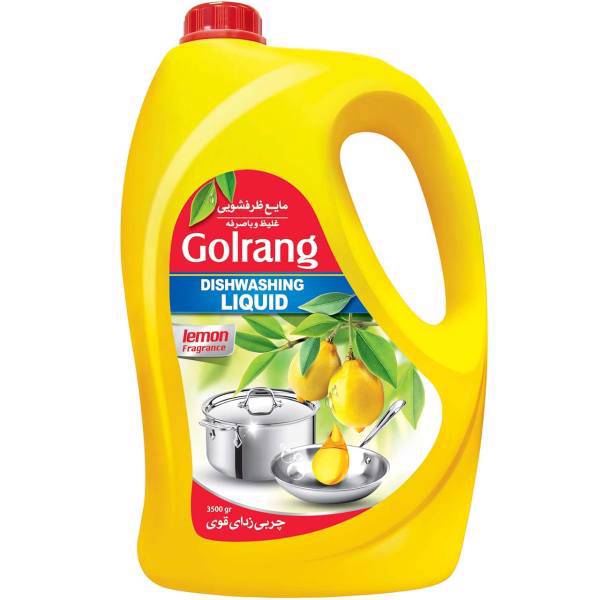 مایع ظرفشویی گلرنگ مدل Lemon مقدار 3500 گرم، Golrang Lemon Dishwashing Liquid 3500g