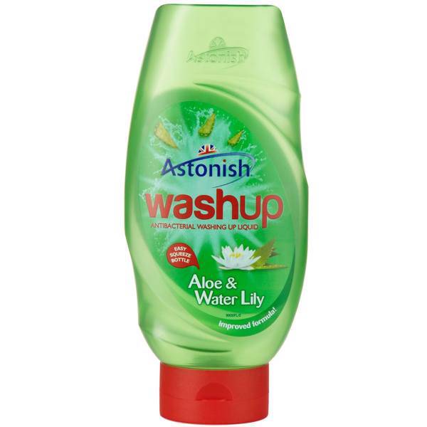 مایع ظرفشویی استونیش مدل Washup Aloe And Water Lily حجم 600 میلی لیتر، Astonish Washup Aloe And Water Lily Dishwashing Liquid 600ml