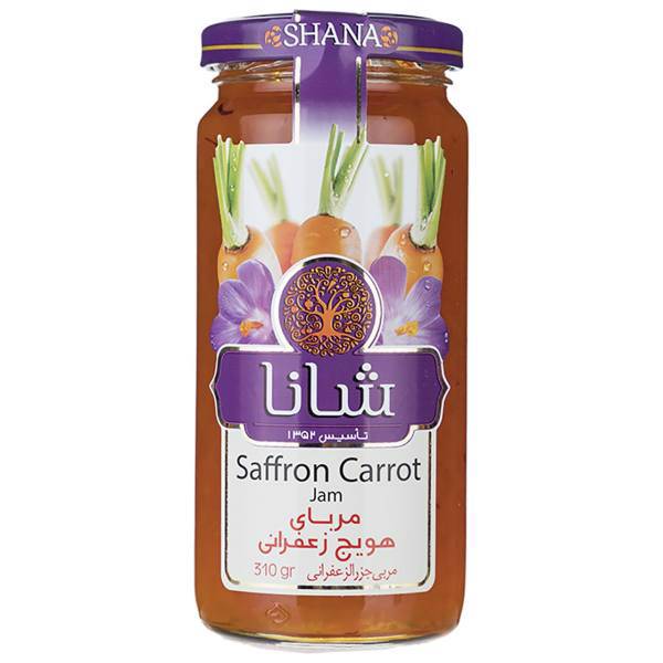 مربا هویج زعفرانی شانا مقدار 310 گرم، Shana Saffron Carrot Jam 310gr