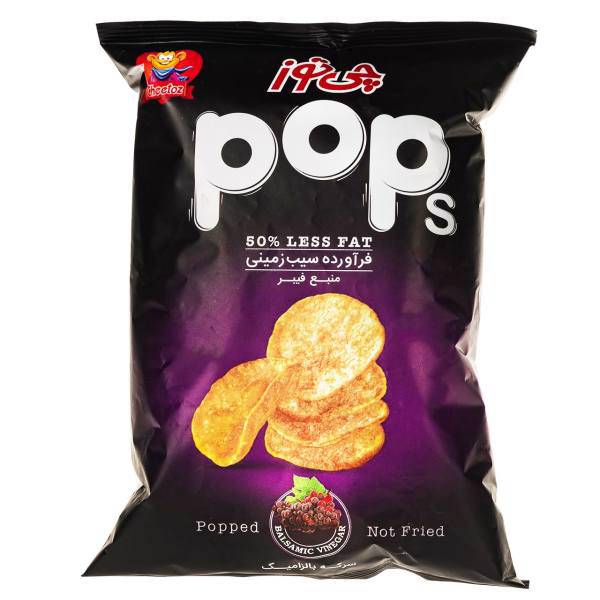 چیپس با طعم سرکه بالزامیک چی توز سری Pops مقدار 65 گرم، Cheetoz Pops Balsamic Vinegar Potato Chips 65gr