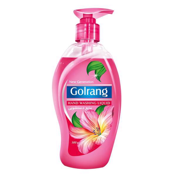 مایع دستشویی صورتی گلرنگ مقدار 500 گرم، Golrang Pink Handwashing Liquid 500g