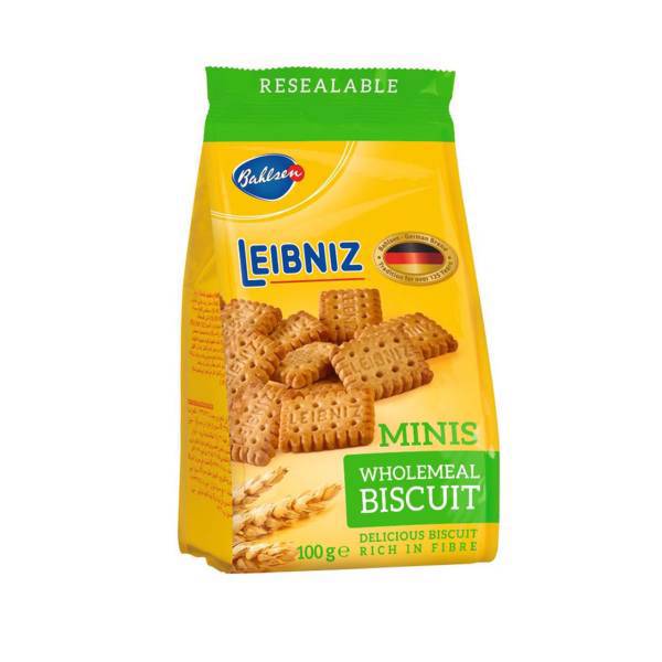 مینی بیسکوییت سبوس دار بالزن مقدار 100 گرم، Bahlsen Bran Minis Biscuit 100gr