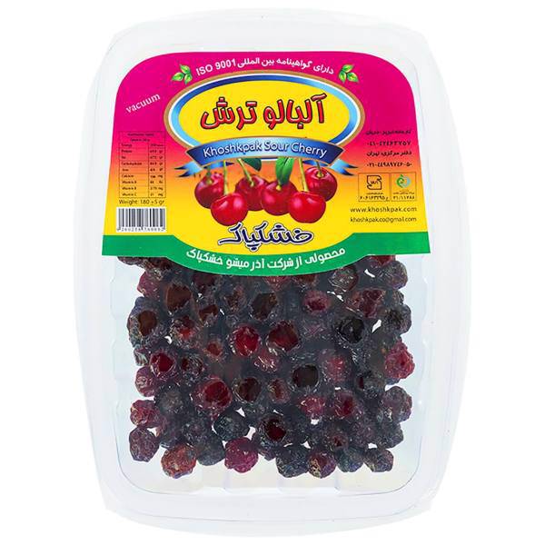 آلبالو خشک ترش خشکپاک مقدار 180 گرم، Khoshkpak Dried Sour Cherry 180gr