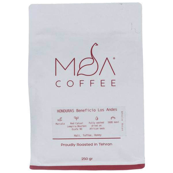 دانه قهوه Honduras Beneficio Los Andes موآ مقدار 250 گرم، Moa Honduras Beneficio Los Andes Coffee Whole Bean 250gr